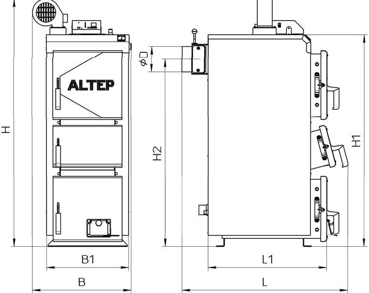 Твердотопливный котел Altep Duo Uni Plus 27 кВт 10032 фото